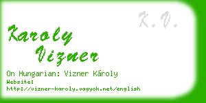 karoly vizner business card